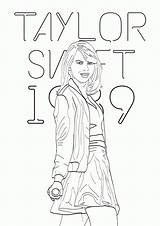 Swift Taylor Coloring Pages 1989 Colouring Printable Printables Coloring4free Kids Color Book Adults Popular Getcolorings Books Realistic Print Themed Music sketch template