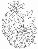 Pineapple Coloring Pages Kids Half Cut Fruit Fruits Printable Momjunction Color Print Colouring Vegetables Books Watermelon Book Popular Sheets Strawberry sketch template