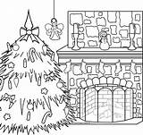 Coloring Christmas Pages Fireplace Scene Xmas North Pole Colouring Nativity Drawing Catholic Printable Scenes Color Kids Fireplaces Fresh Getcolorings Shrewd sketch template