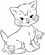 Katzen Mutter Zwei Kleinen Ausmalbild Genügt Anderen Benutzen Webbrowser Ordnung sketch template