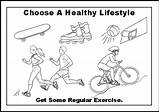 Coloring Healthy Pages Lifestyle Choices Children Exercise Kids Making Good Educational Solar Points System Years Template sketch template