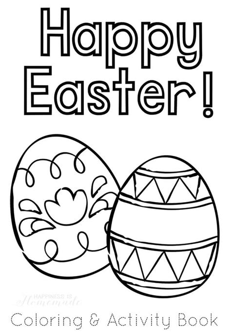 printable easter coloring book happiness  homemade