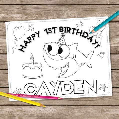 baby shark coloring pages baby shark birthday coloring pages shark