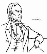 President Coloring Tyler John Presidents Pages American Book Coloringpagebook Advertisement Printable sketch template