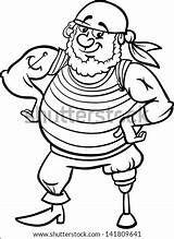 Pirate Peg Leg Cartoon Vector Stock Kids Coloring Funny Clipartpanda Clipart Shutterstock sketch template
