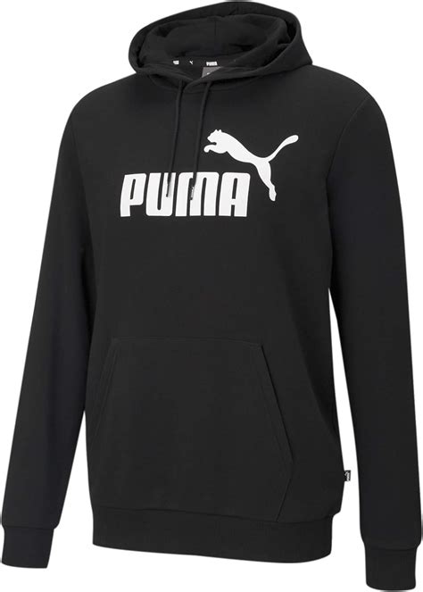 puma mens essentials big logo hoodie hooded sweatshirt black xxl amazoncouk clothing
