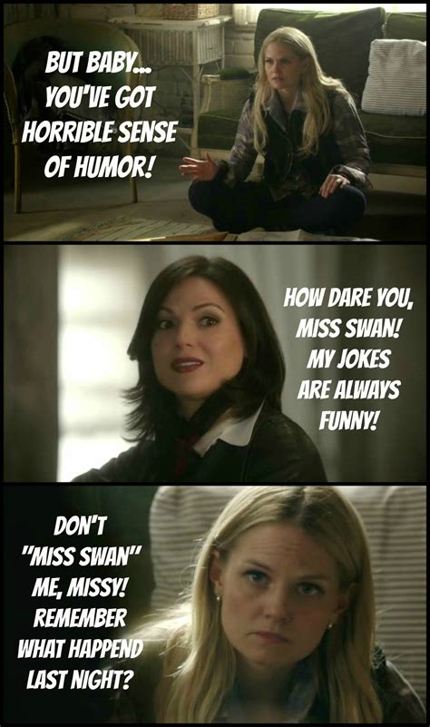 Snow Funny Swan Queen Joke Once Upon A Time Jennifer
