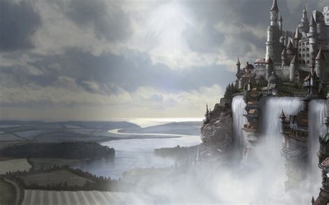 fantasy castle hd wallpaper