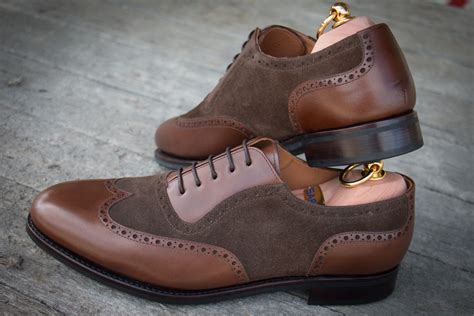 suede smooth leather brogues goodyear welted shoes leather brogues