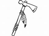 Tomahawk Drawing Indian Clipartmag Hatchet sketch template