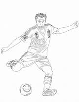Coloring Players Pass Neymar sketch template