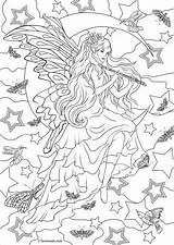 Coloring Pages Moon Adult Fairy Adults Favoreads Fairies Printable Etsy Girl Club Charming Bundle Book Coloriage Vendu Par Produit Colouring sketch template