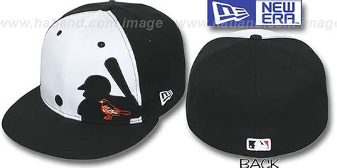 baltimore orioles mlb silhouette white black fitted hat