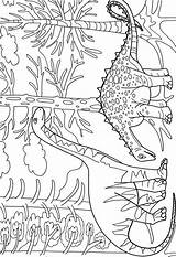 Dinosaur Dover Publications Island sketch template