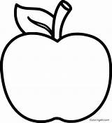 Coloring Pages Apple Printable Vector Print Easy Colouring Kids Drawing Clip Sheets Printables Fruit Fruits Fall Format Preschool Paper Worksheets sketch template