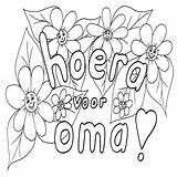 Kleurplaat Oma Taart Jarig Downloaden sketch template