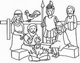 Bibbia Stampare Vangelo Pietro Cornelius Religiocando Centurion Gesù Religione Lavanda Piedi Sul Denies sketch template