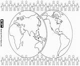 Wereld Kleurplaten Bevolking Internationale sketch template