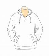 Template Sweatshirt Hooded Hoodie Blank Clipart Outline Vector Plain Vecteezy Edit sketch template