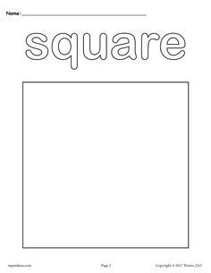 square coloring page preschool coloring pages  square writing