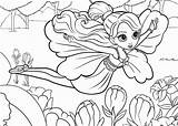 Coloring Pages Thumbelina Barbie Girls sketch template