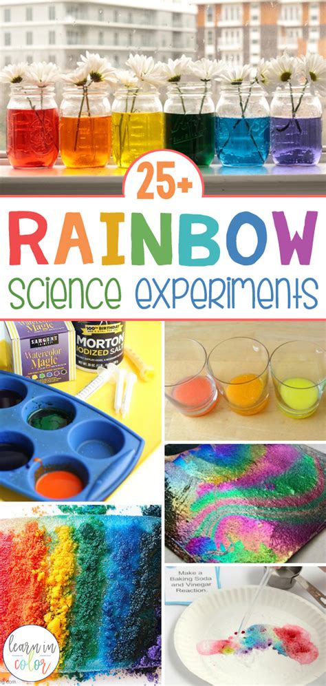 rainbow science hands  activities  elementary