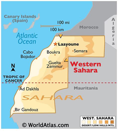 western sahara maps facts world atlas