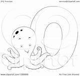 Octopus Coloring Outlined Illustration Royalty Clipart Bnp Studio Vector 2021 sketch template