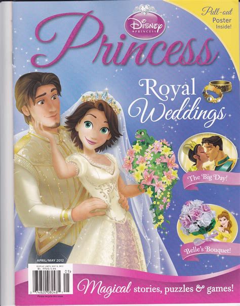 princesas disney rapunzel y flynn en portada de royal weddings