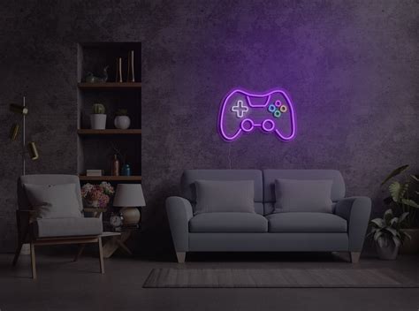 controller neon sign ps controller light playstation etsy uk