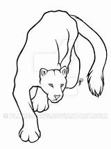 Cougar Drawing Paws Lineart Flame Getdrawings Deviantart sketch template