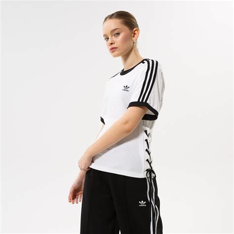 Adidas ТЕНИСКА Laced Tee Hk5062 Дамски Цвят бял Модни Тениски Дрехи