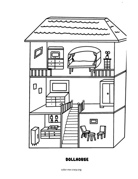 coloring pages  dollhouse