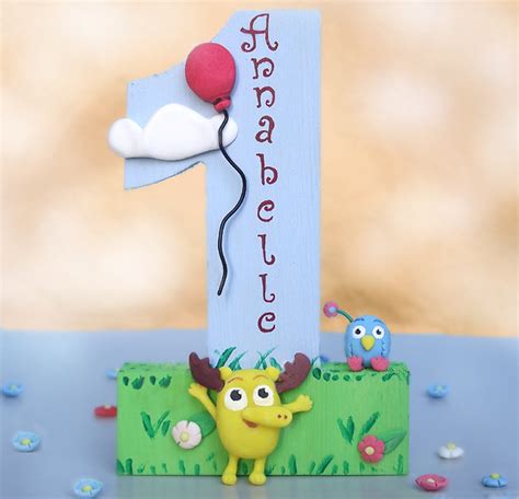moose and zee birthday cake topper personalized cute