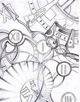 Clock Drawing Gear Steampunk Clocks Grandfather Gears Drawings Broken Clipart Getdrawings Collection Paintingvalley sketch template