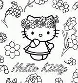 Kitty Hello Coloring Pages Girls Printable Popular sketch template