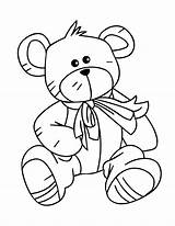 Teddy Bear Simple Getdrawings Coloring Pages sketch template