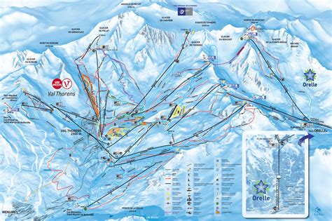 orelle piste map plan  ski slopes  lifts onthesnow