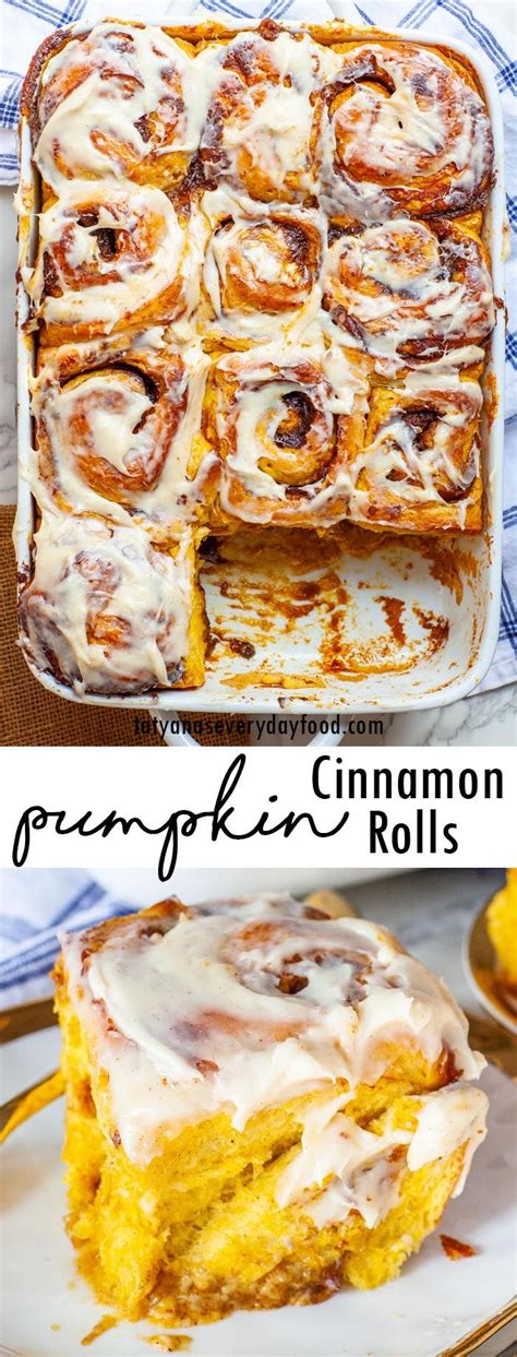 Pumpkin Cinnamon Rolls Recipe Video Tatyanas Everyday