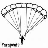 Colorear Paracaidistas Parapentes Parapente Paragliding sketch template