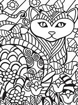 Katten Volwassenen Katzen Erwachsene Adults Ausmalbilder Kleurplaten Kleurplaat sketch template