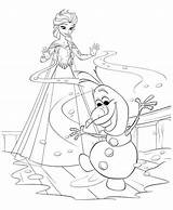 Coloring Olaf Frozen sketch template
