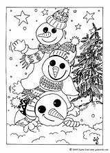 Coloring Snowman Christmas Snowmen Eve Pages Color Kids Three Print Online Snowmans sketch template
