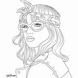 Coloring Pages Color Therapy Girl Printable Books App Cute Lady Save Cool Book sketch template