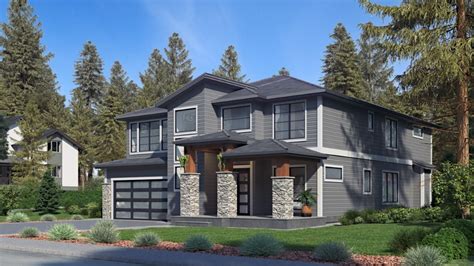 story contemporary style house plan