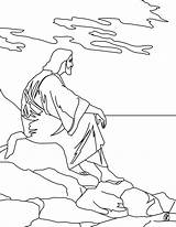 Jesus Coloring Pages Kids Printable Christ sketch template