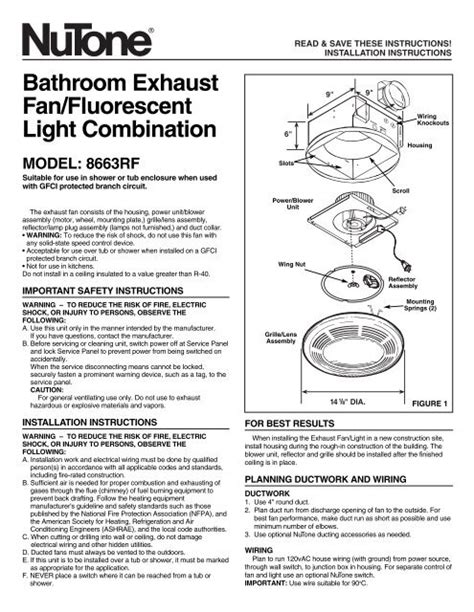 nutone bathroom fan wiring diagram