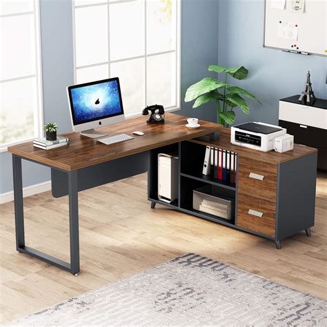 buy tribesigns  shaped computer desk   large executive office