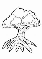 Tree Coloring Pages Large Edupics sketch template