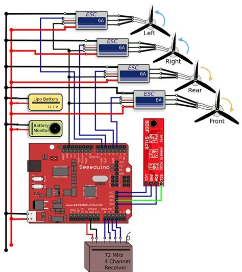 wiring diagram   electronic components   quadcopter electrical engineering blog